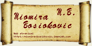 Miomira Bosioković vizit kartica